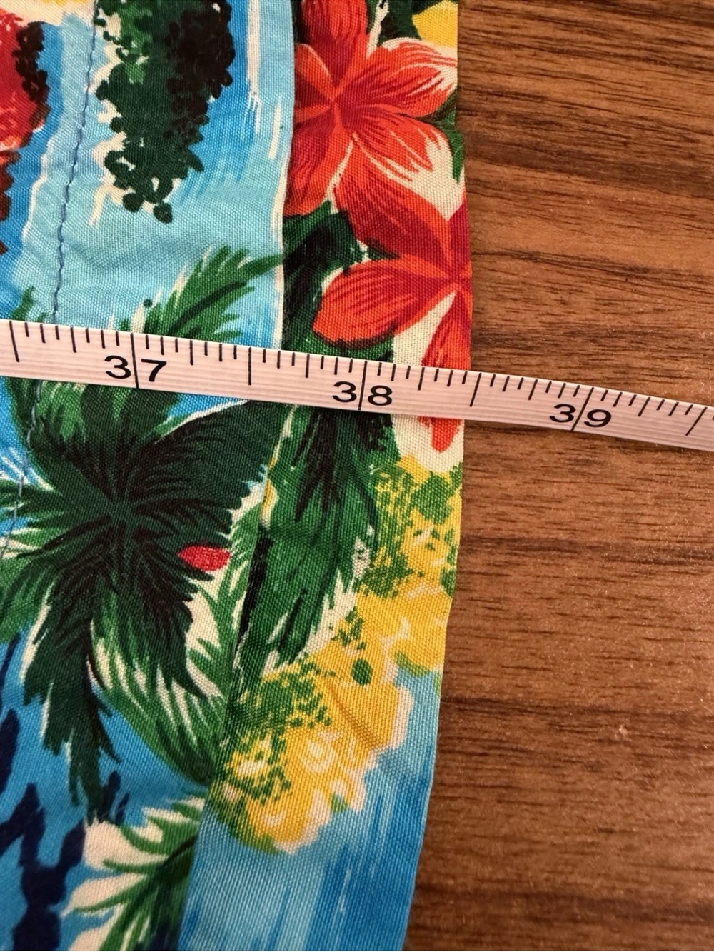 Made in Hawaii Tropical Floral Shift Dress Blue Multicolor Medium Aloha - Picture 5 of 6